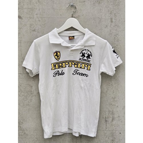 LA MARTINA x FERRARI Kinder T-Shirt, weiß - Gr. 170/176