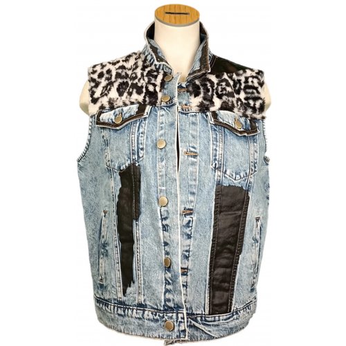 Desigual Damen Jeansweste gemustert Gr. XL