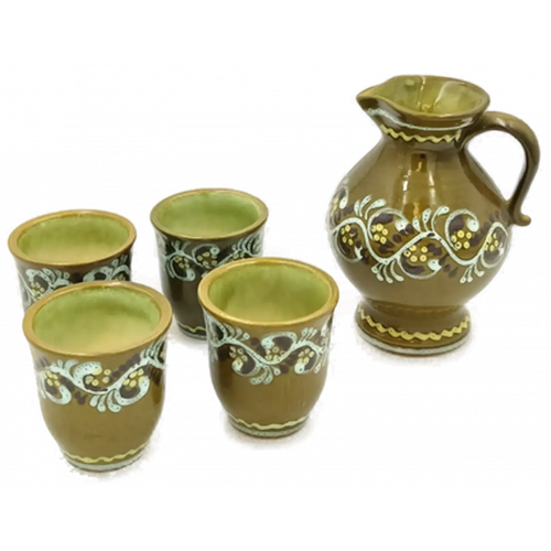 Gmundner Keramik Krug inkl. 4 Becher