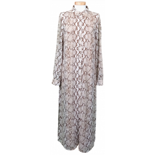 Michael Kors Maxikleid schlangenoptik braun/beige Gr. XS