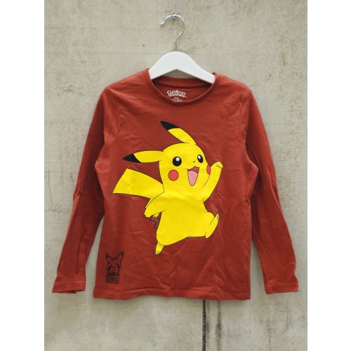 C&A Kinder Langarmshirt mit Pokemonaufdruck, rot - Gr. 128
