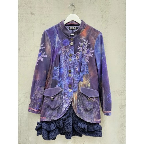 ETOILE DU MONDE Damen Vintage Jacke, blau - Gr. S