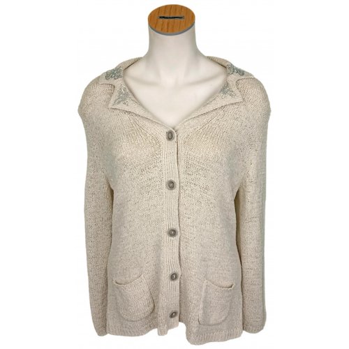 Christian Berg Damenweste beige mit Strassverziehrung Gr. M