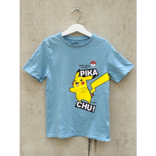 C&A Kinder T-Shirt mit Pokemonaufdruck, blau - Gr. 134