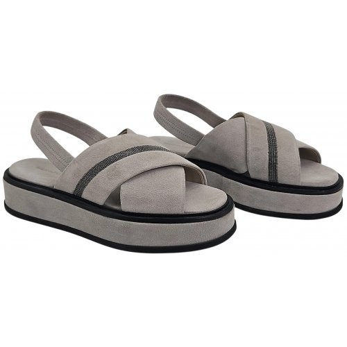 FABIANA FILIPPI Damen Sandalen, grau - Gr. 37