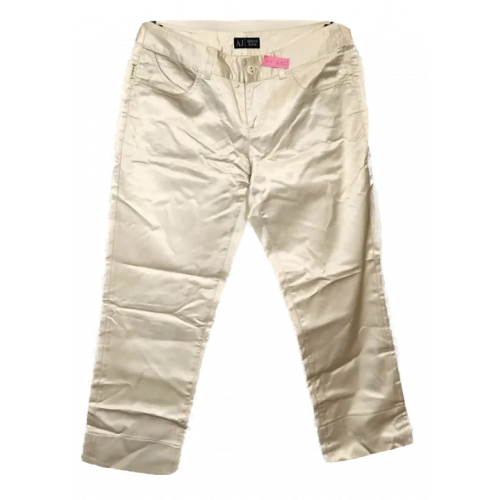 Armani Jeans Damen Hose creme Gr. M