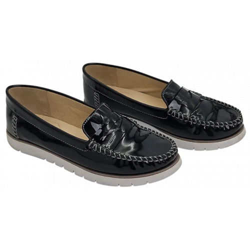GEOX Respira Damen Mokassins, schwarz - Gr. 39