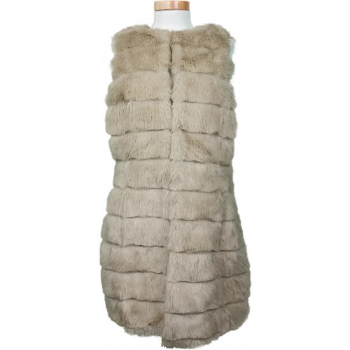 Yaya Damen Kunstfellweste beige Gr. M