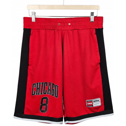 FSBN Herren Basketball Shorts "Chicago", rot - Gr. L