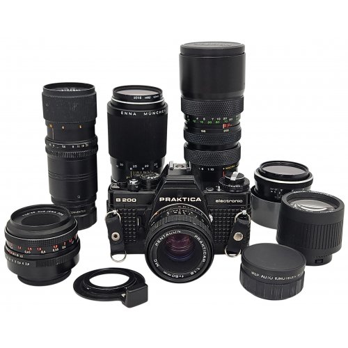 PRAKTICA B200 ELECTRONIC - analoge Kamera - inkl. verschiedene Objektive 