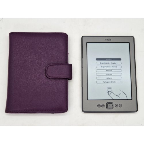 Kindle Graphite mit Hülle - 4. Generation - grau