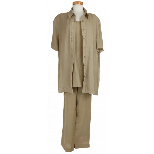 Vintage Piu' Donna Damen 3-Teiler, schlamm - Gr. XXL