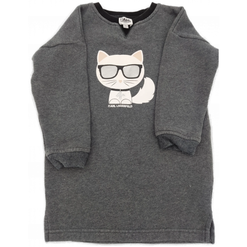 Karl Lagerfeld Kinder Sweater Kleid grau Gr. 102 (4 Jahre)