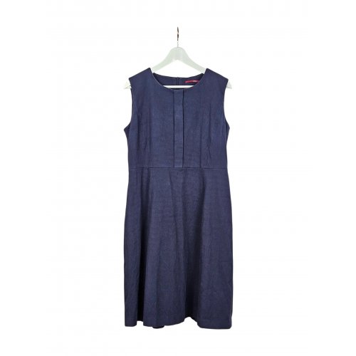 Lanius Damen Midi-Kleid, dunkelblau - Gr. XXL / 44