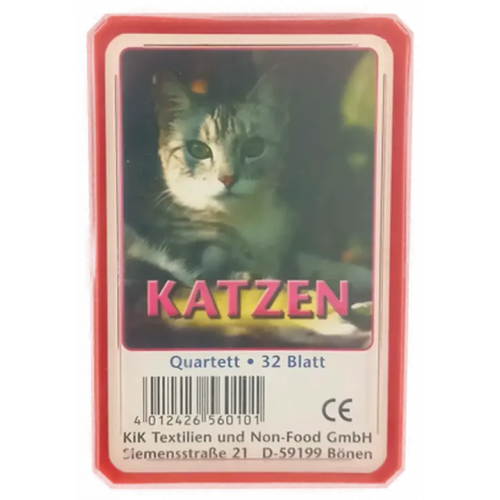 Katzen Quartett - Kartenspiel (32 Blatt)