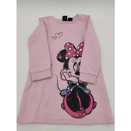 Minnie Mouse Kinder Sweater Kleid rosa Gr. 104