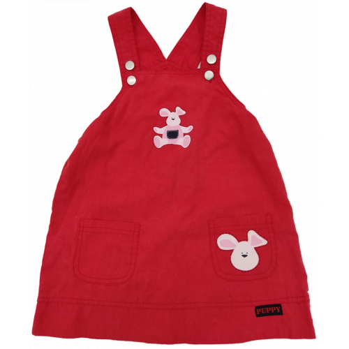 Berti Kinder Latzkleid rot Gr. 86