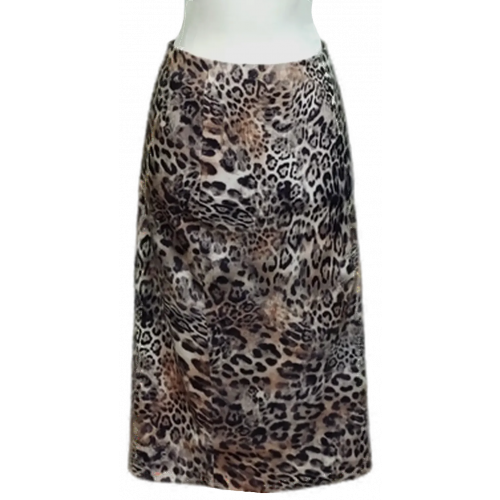 Marc Cain Damen Midikleid mit Leopardenprint in Braun/Beige, Gr. 36
