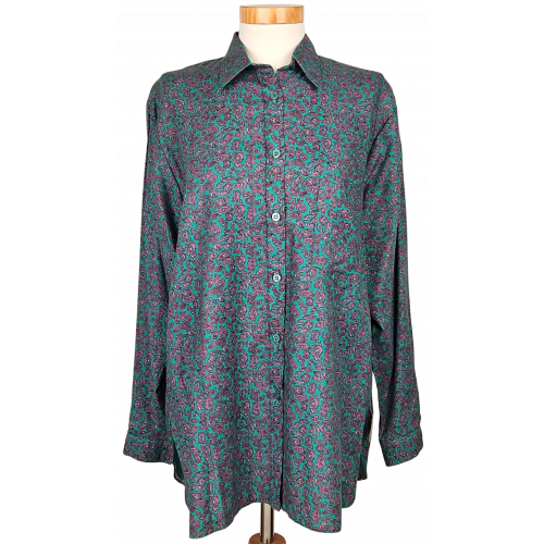 Huber trikot Vintage Damen Bluse, grün - M