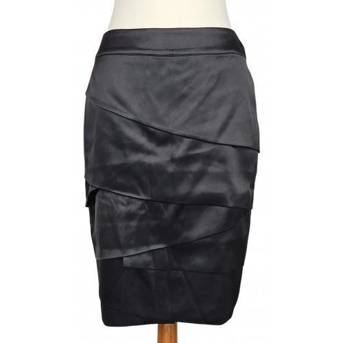 Roberto Cavalli Damen Seidenrock, schwarz - Gr. M/L