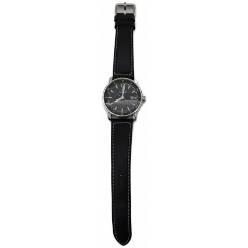 Hirsch Herren Armbanduhr mit echtem Lederband