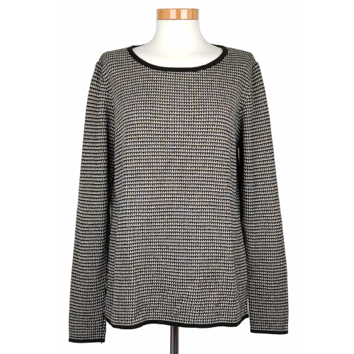 Esprit Damen Pullover, schwarz/weiß - Gr. M