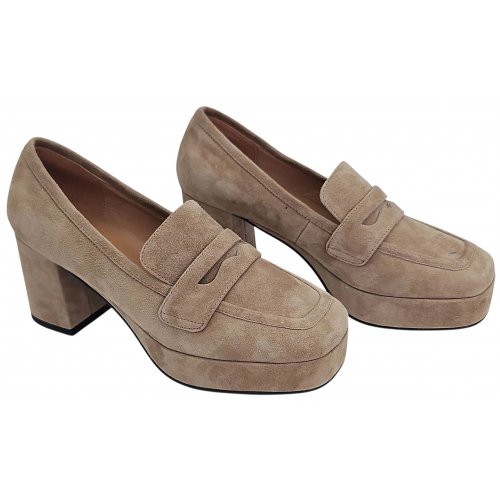 BIBI LOU Damen Plateau Schuhe, beige - Gr. 38