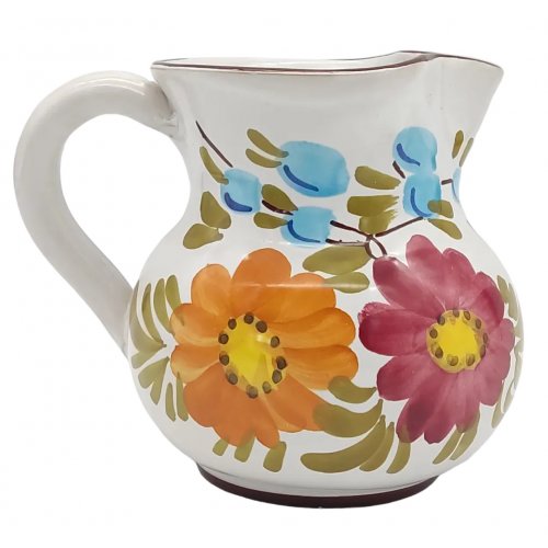 Arte Deruta Etrusca Keramik Krug mit floralem Muster - 1,25 Liter