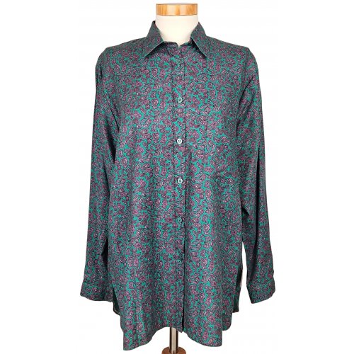 Huber trikot Vintage Damen Bluse, grün - M