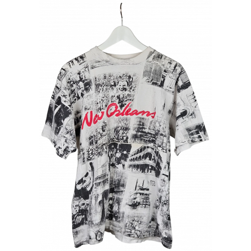 New Orleans Herren T-Shirt, weiß - Gr. L 