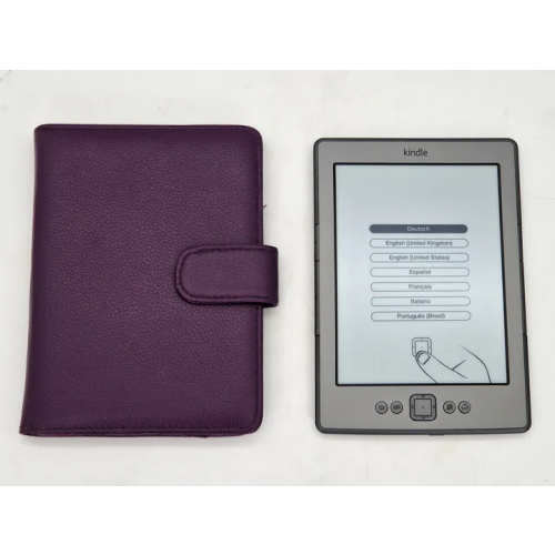 Kindle Graphite mit Hülle - 4. Generation - grau