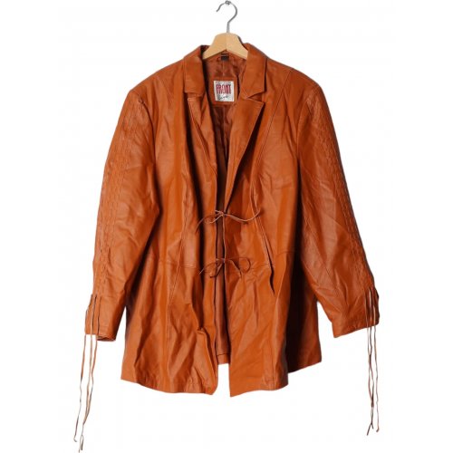 Babäm! - FRONTLINE Vintage Herren Ledermantel, braun - Gr. XXL 