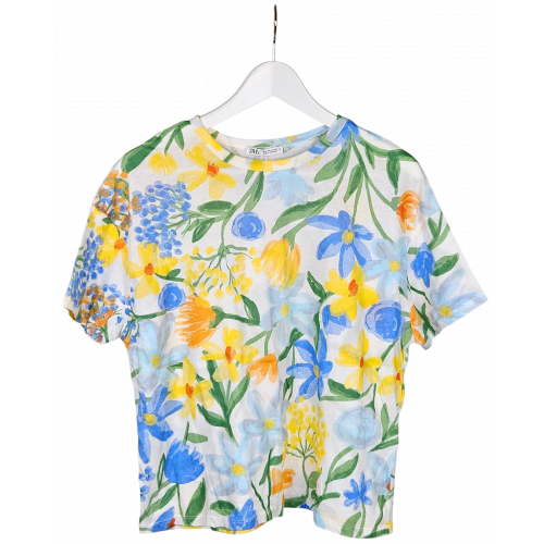 ZARA Damen T-Shirt, multicolor - Gr. M 