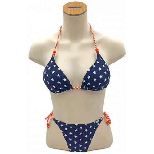 Skiny Triangel-Bikini dunkelblau mit weißen Sternen Gr. 38