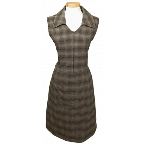Line Woman Damen Minikleid braun kariert Gr. L