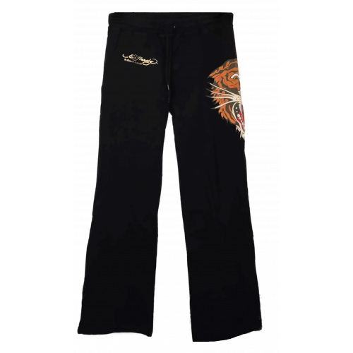 Ed Hardy Damen Jogginghose mit Logo schwarz Gr. XL