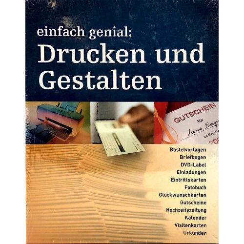 einfach genial: Drucken und Gestalten - Ratgeber plus 2 DVD's Software