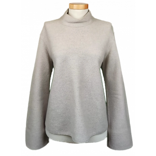 Marc Cain Damen Pullover aus Schurwolle grau Gr. L