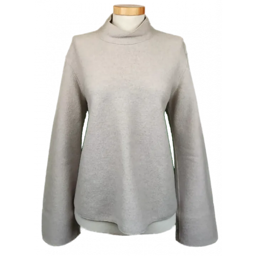 Marc Cain Damen Pullover aus Schurwolle grau Gr. L