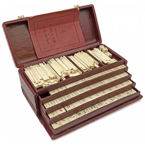 Mahjong-Spiel mit 144 Steinen Vintage