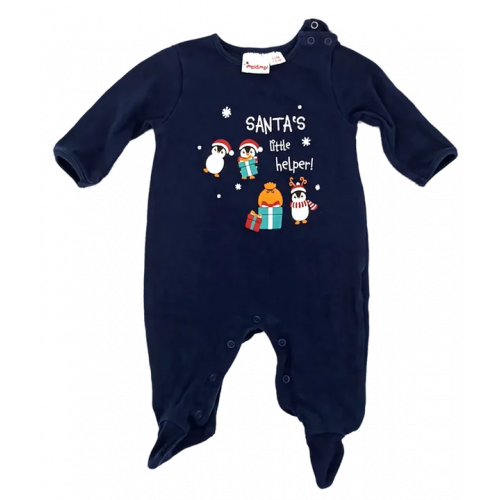 impidimpi Baby Weihnachtsoverall dunkelblau Gr. 62/68