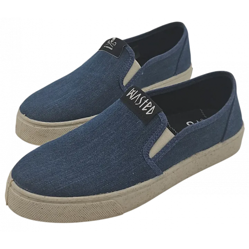Wasted Slip-On Sneaker, blau - Gr. 38