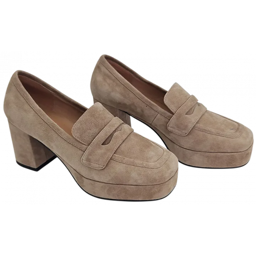 BIBI LOU Damen Plateau Schuhe, beige - Gr. 38