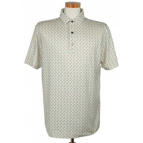 FootJoy Athletic Fit Herren Golf Shirt, creme - Gr. L