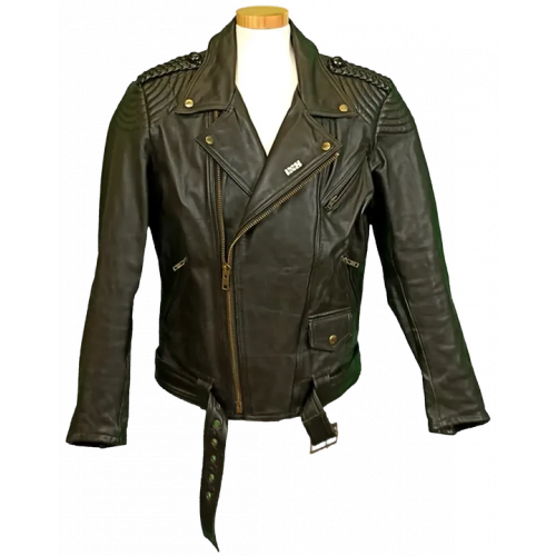 IXS Herren Leder Motorradjacke Biker Basics schwarz Gr. L