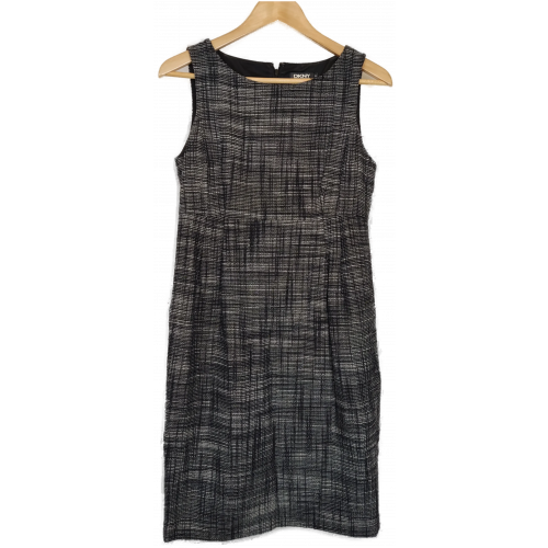 Donna Karan Damen Kleid schwarz/ weiß Gr. 8