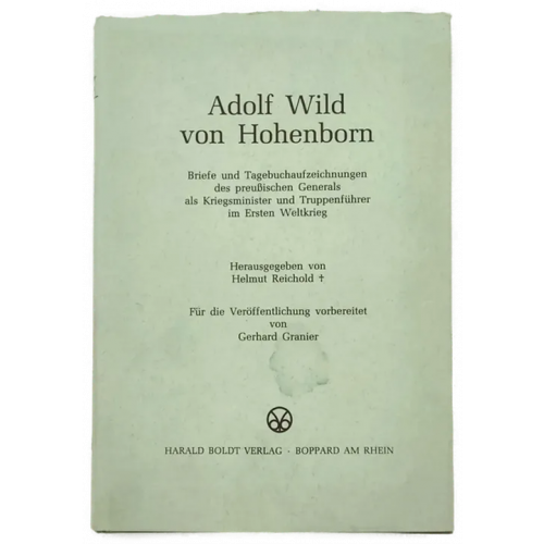 Helmut Reichold Adolf Wild von Hohenborn