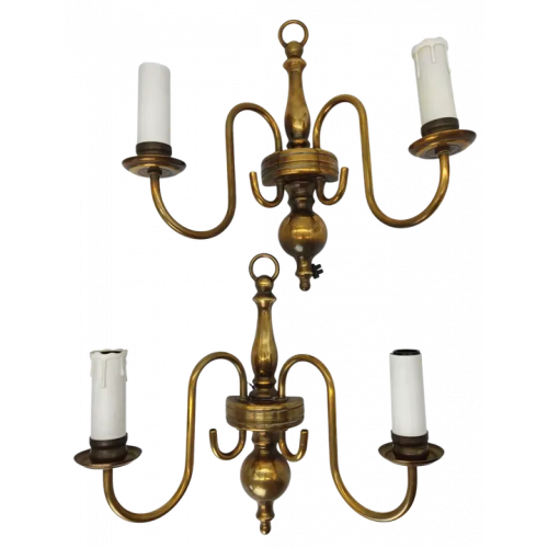 Messing Wandleutchen 2-flammig - SET 