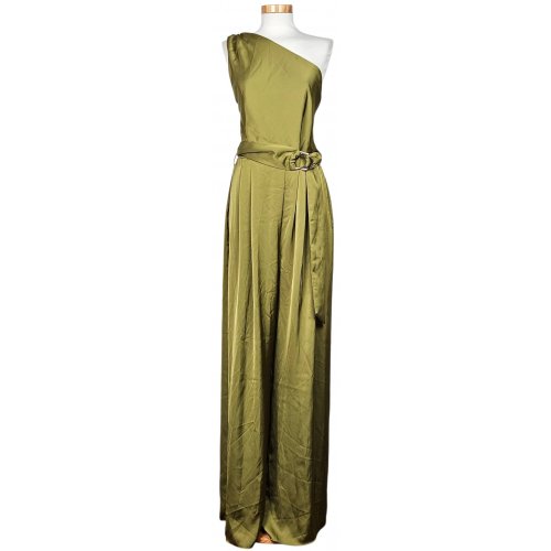 ZARA Damen Jumpsuit, grün - Gr. XL 