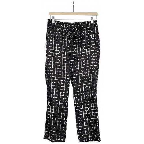 Cambio Damen Hose, schwarz/weiß - Gr. D 38